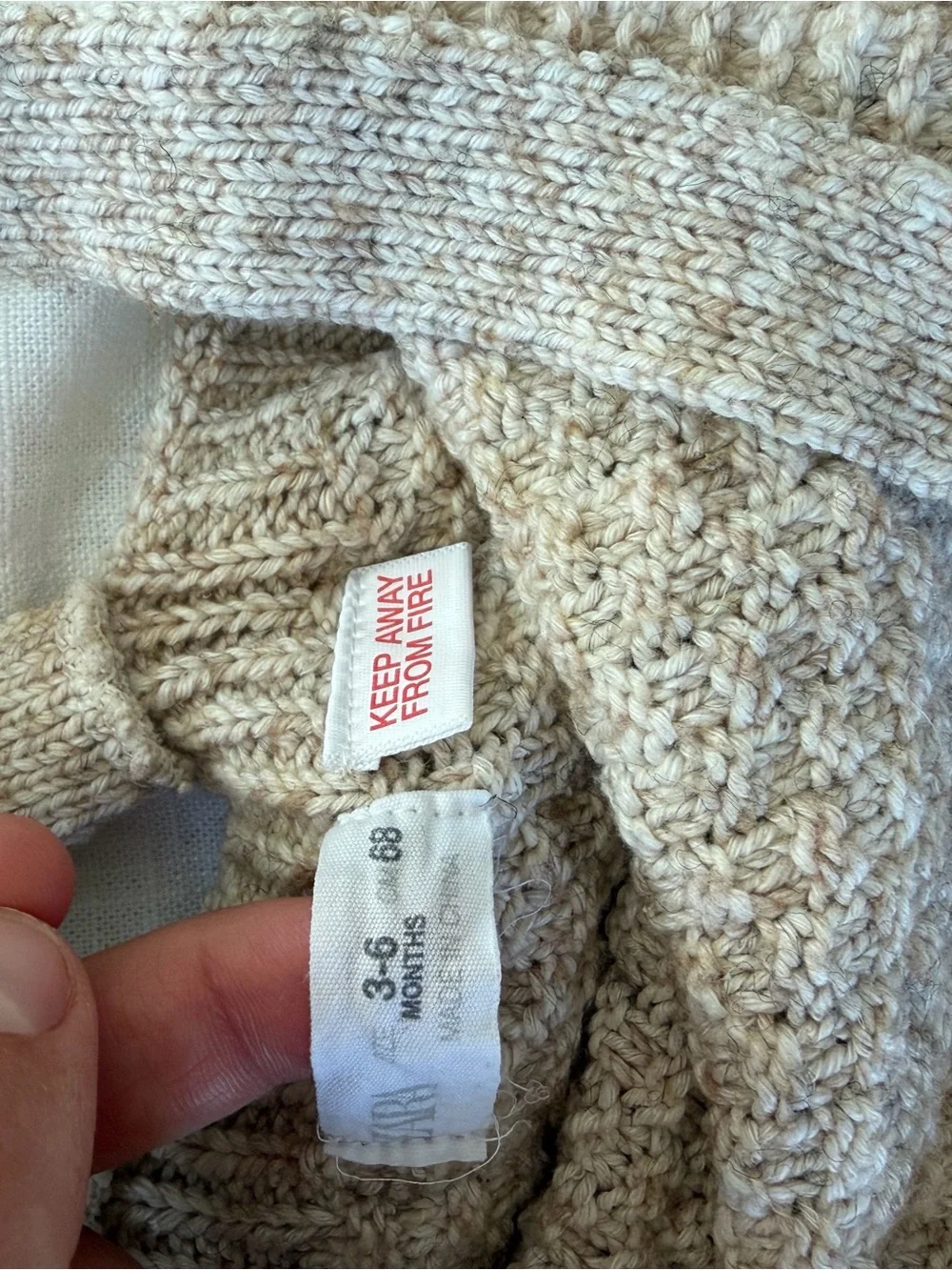 Zara Beige Heather Knit Overalls
